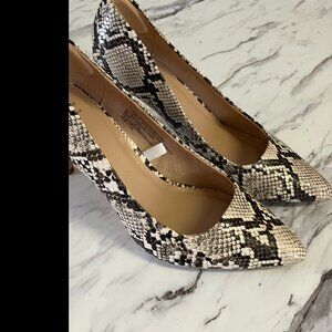 Faux Snake Skin Heels